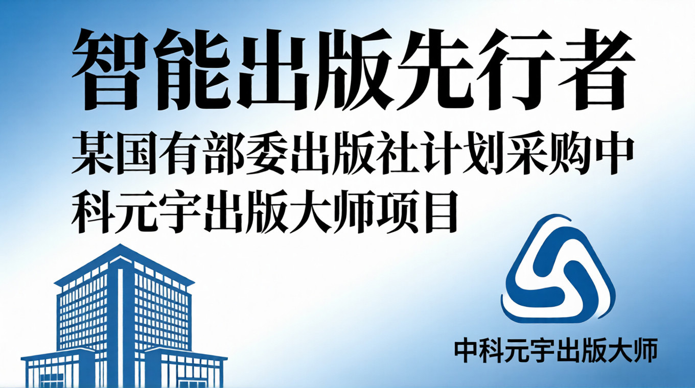 智能出版先行者 某国有部委出版社计划采购中科元宇“出版大师”项目 插图